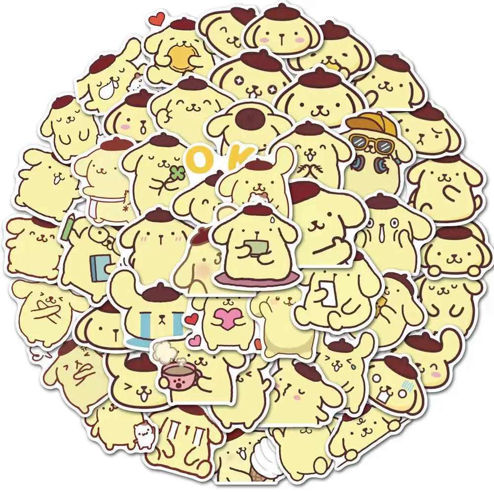 

50 Pudding Dog Stickers Cartoon Cartoon Decorative Stickers Notebook Skateboard Car Waterproof Stickers