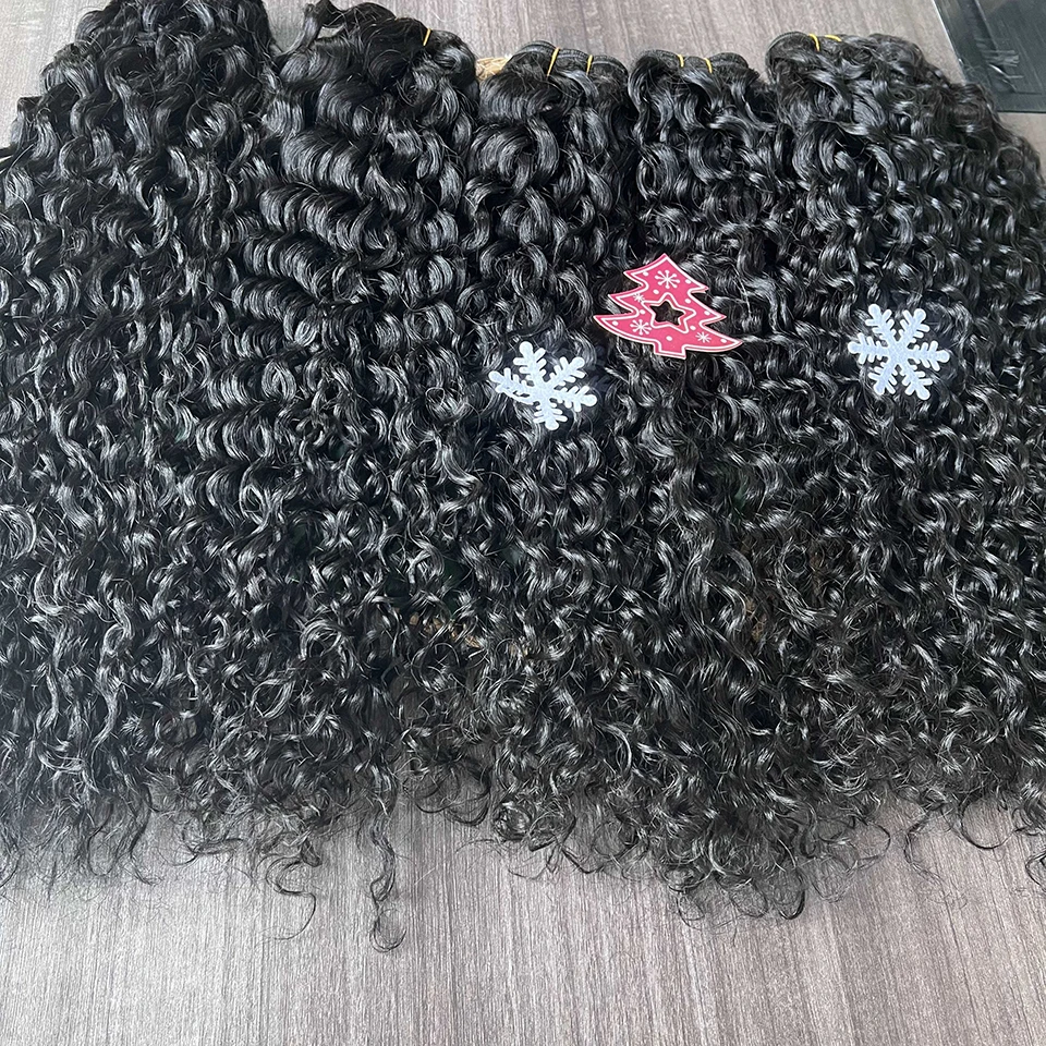 Water Wave Bundles Natural Black Brazilian Virgin Human Hair Extensions Water Wave Wavy Wet 1/3/4 Bundles Double Weft for Women 3