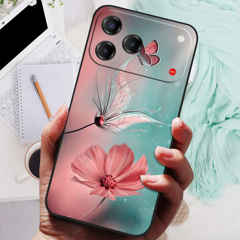 Cat Design Shockproof TPU Silicone Phone Case - Soft Protective Cover with Printing