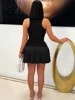 113223-97a7df.jpg Mini Robe plissée côtelée pour femmes, col rond, sans manches, rayée sur le côté, Sexy, Slim, boîte de nuit, débardeur, Robe d'anniversaire d'été, nouvelle mode