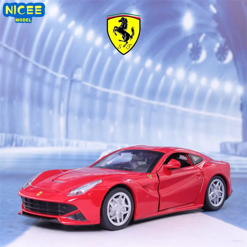 1:32 Ferrari F12 Sports Car High Simulation Diecast Metal Alloy Model car Sound Light Pull Back Collection Kids Toy Gifts A145