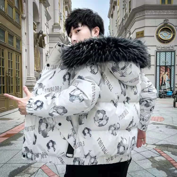 Men Fur Coat Short Jacket Outwear Casual Tops Zip Winter Parka Thicken Warm Chic