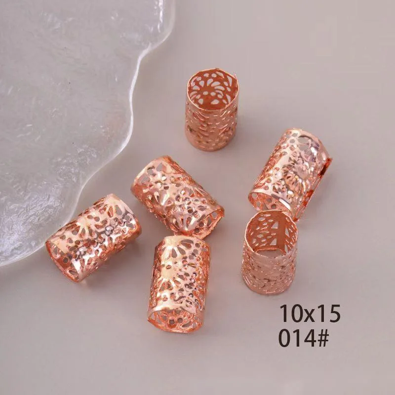 1000 Pieces/pack - Sunflower 10 * 15 Dirty Braid Buckle DIY Metal Antique Style Ring Accessories, High Ponytail Embellishment, Hairpin Rope_voghion.com