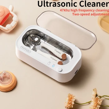 딥 클리닝 초음파 클렌저 400ml 탱크 안경 클리너 섬세한 욕조 틀니 기계, 47khz, 목욕 메이크업 브러쉬 기계