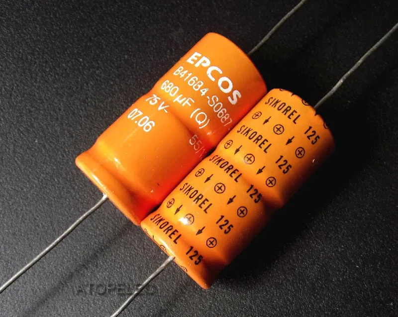 10pcs EPCOS 680uF/75V SIKOREL 125 LL Axial Electrolytic Capacitors Hi