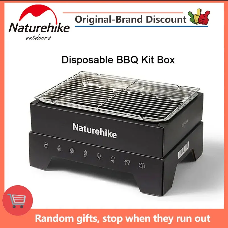 NaturehikeDisposableBBQGrillKitCampingBarbecueGrillCharcoalPan