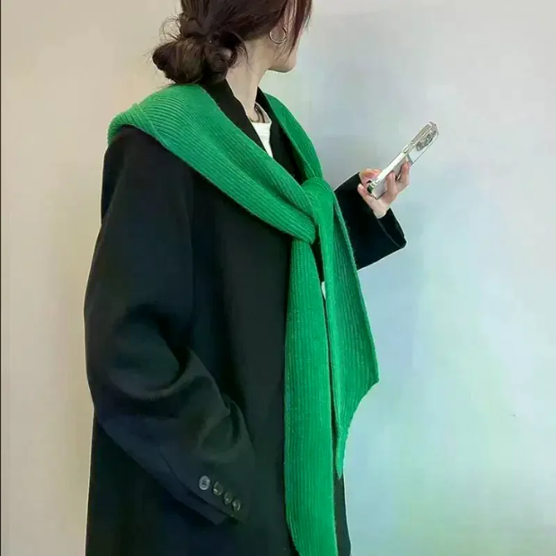 Women's Hat Scarf Set Women Bonnet Balaclava Korean Ins Beanies With Scarf Shawl Neck Warmer Coat Faux Collar Accessories - 3