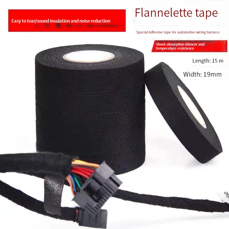 1pc Heatresistant Adhesive Cloth Fabric Tape For Car Auto Cable