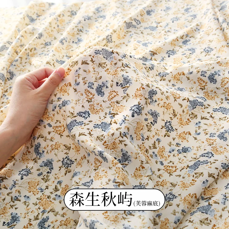 150x50cm/150x200cm 여름 여성 드레스에 대 한 부드러운 꽃 인쇄 쉬폰 원단 아동 의류 수 제 DIY 패브릭 TJ7500
