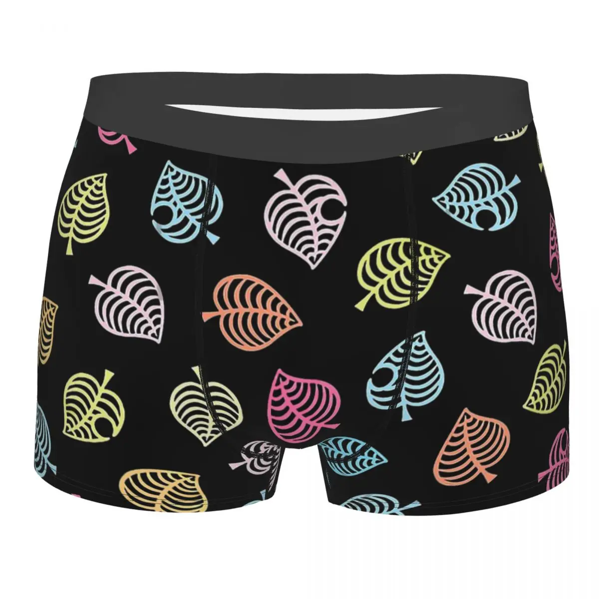 Nook Leaf Aloha Rainbow Color Animal Crossing New Horizons Mutande Mutandine Traspiranti Uomo Intimo Stampa Pantaloncini Boxer Slip