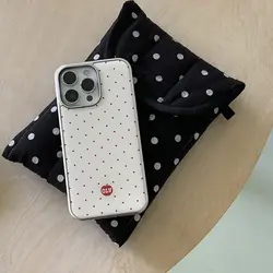 Korean High - End Mint Green Polka Dot Cartoon Phone Case - Y2K Cute Cover - Galaxy S23 Ultra (Only Case B)