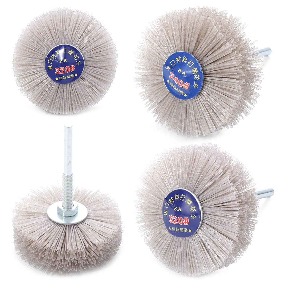 

1 pc Woodwork Wood Furniture Deburring Abrasive Alumina Wire Nylon Wheel Brush Flower Head Polish Grinder Buff Wheel Drill