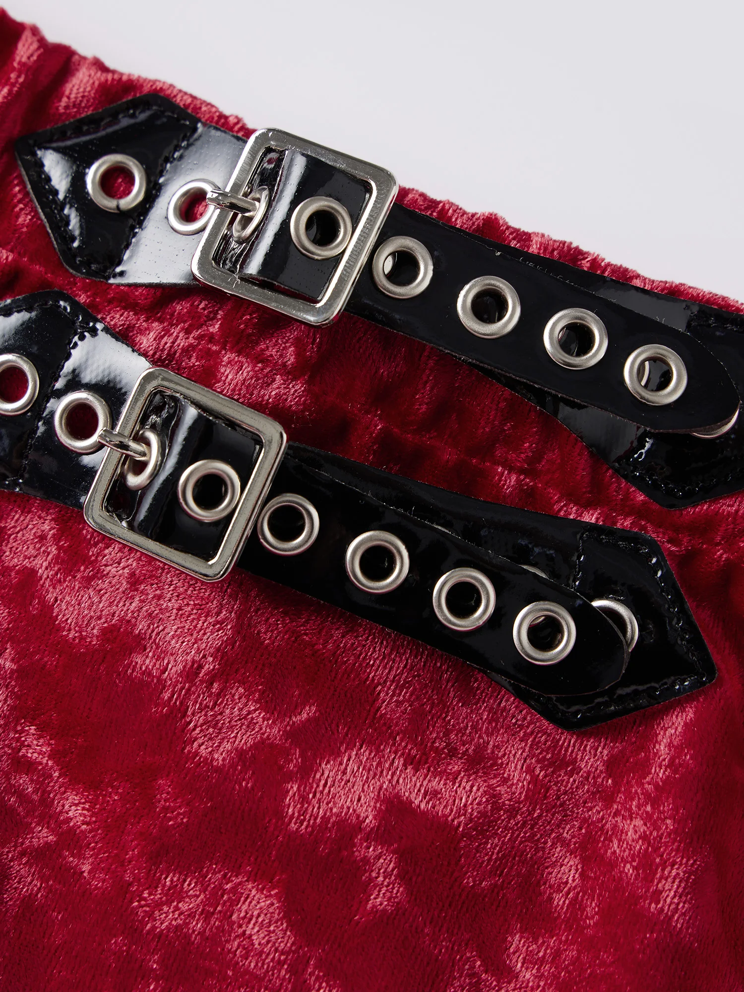 2Pcs Women s Christmas Lingerie Set Short Sleeve V Neck Hooded Plush Trim Decor Tops and Skirt Naughty Outfit