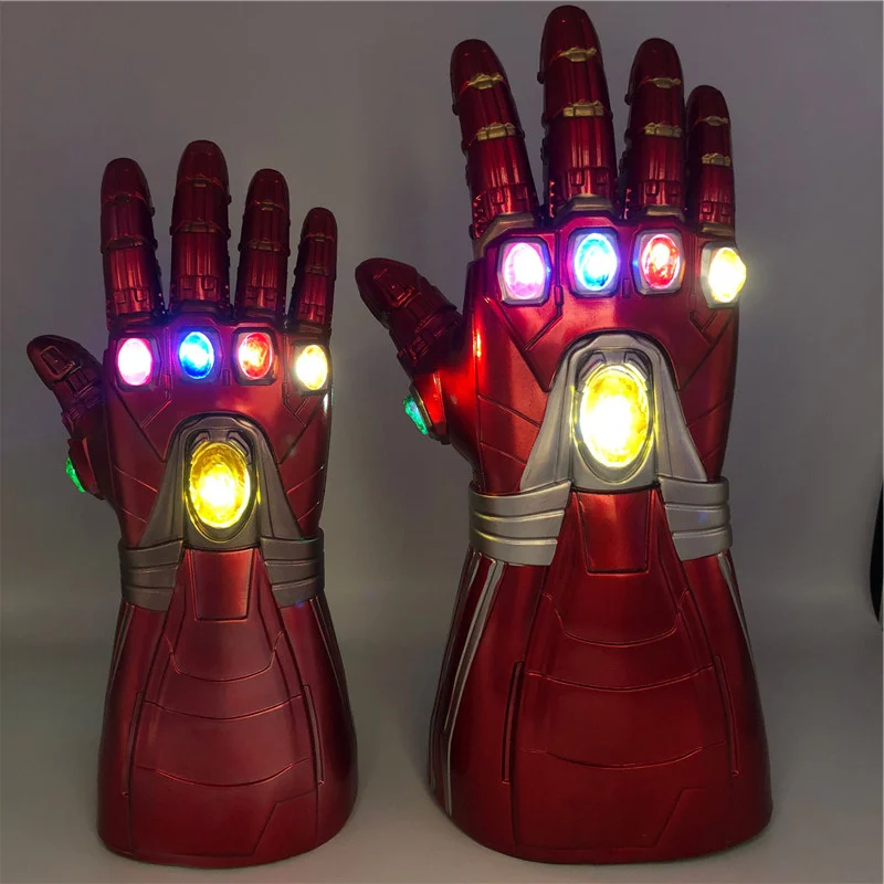 Gant Thanos Iron Man, Hulk, lumière LED, pierre infinie, gants d'armes de  super-héros, Captain America, Thor, cadeau pour enfant, 1:1 - AliExpress