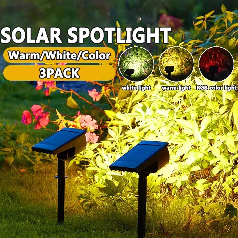 Lámpara de 7LED alimentada por energía Solar, foco Solar ajustable en el  suelo IP65, luz de pared impermeable para paisaje, iluminación exterior, 1  piezas - AliExpress