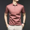 BROWON Brand 2025 New Summer Tops Men's Short Sleeve T-shirt Solid Color Streetwear Work Casual T-shirt for Man Clothes 2