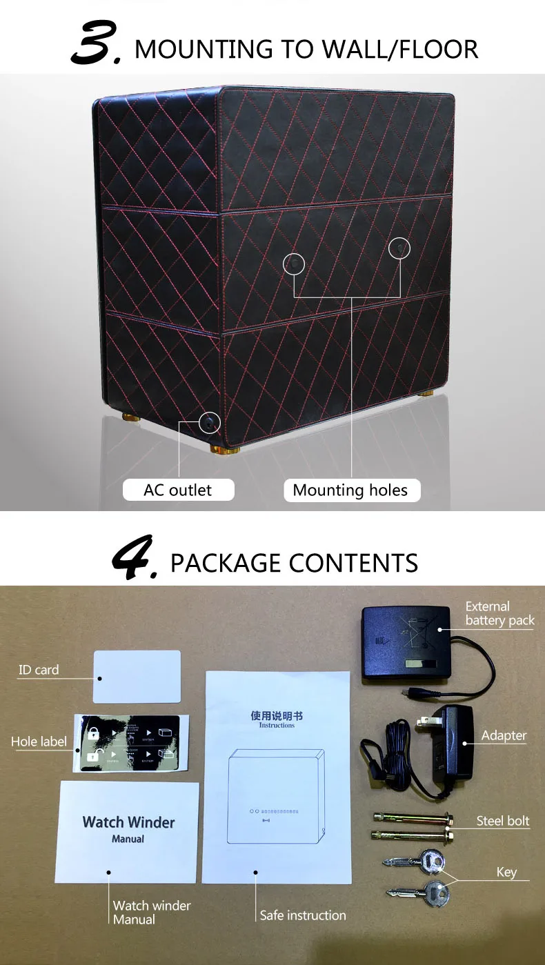 Sab0674d181a34a1696a49cc5d4bab5f93 Watch Winder Intelligent Safe Deposit Box Automatic Watch Steel Storage Safe Box 6/9/12 Watches & Jewelry Storage Cabinet