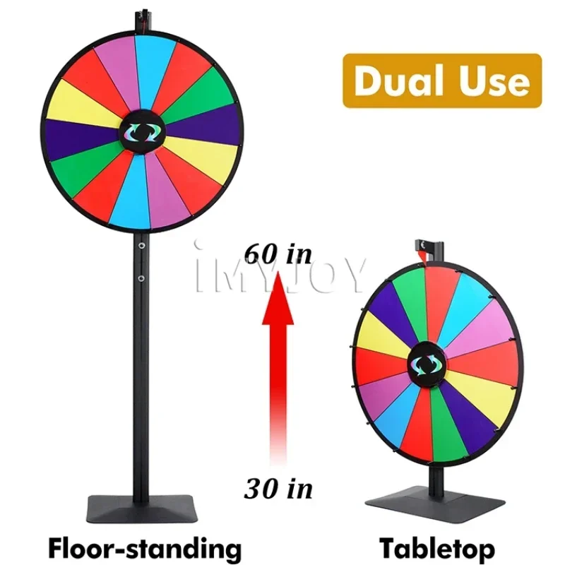 

24' Dual Use fortune wheel stand Carnival prize machine Luck Spin Win Prize Wheels of fortune