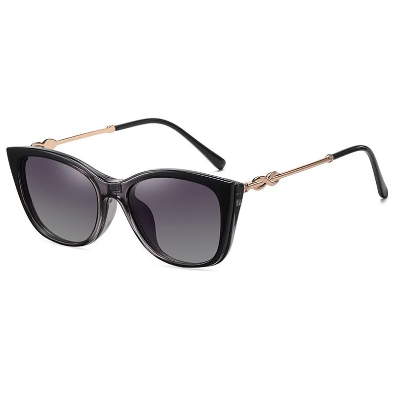 Fashion Sunglasses Cat Eye Magnetic Clip-on Polarized Women Anti-Blue Glasses Frames Computer Eyeglasses Female UV400