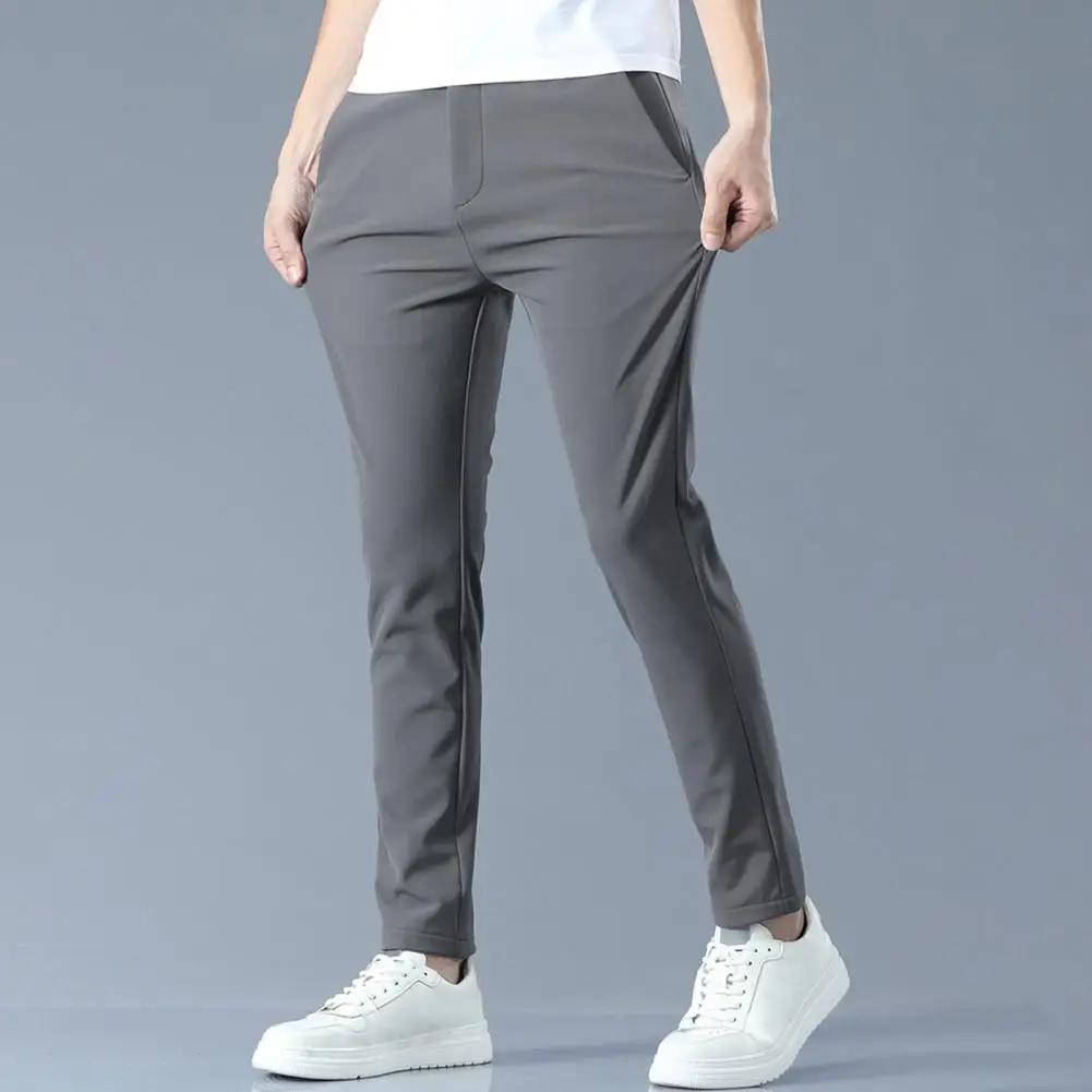 

Suit Pants Stylish Mid-rise Simple Casual Straight Leg Business Trousers Daily Clothing Casual Trousers Business Trousers
