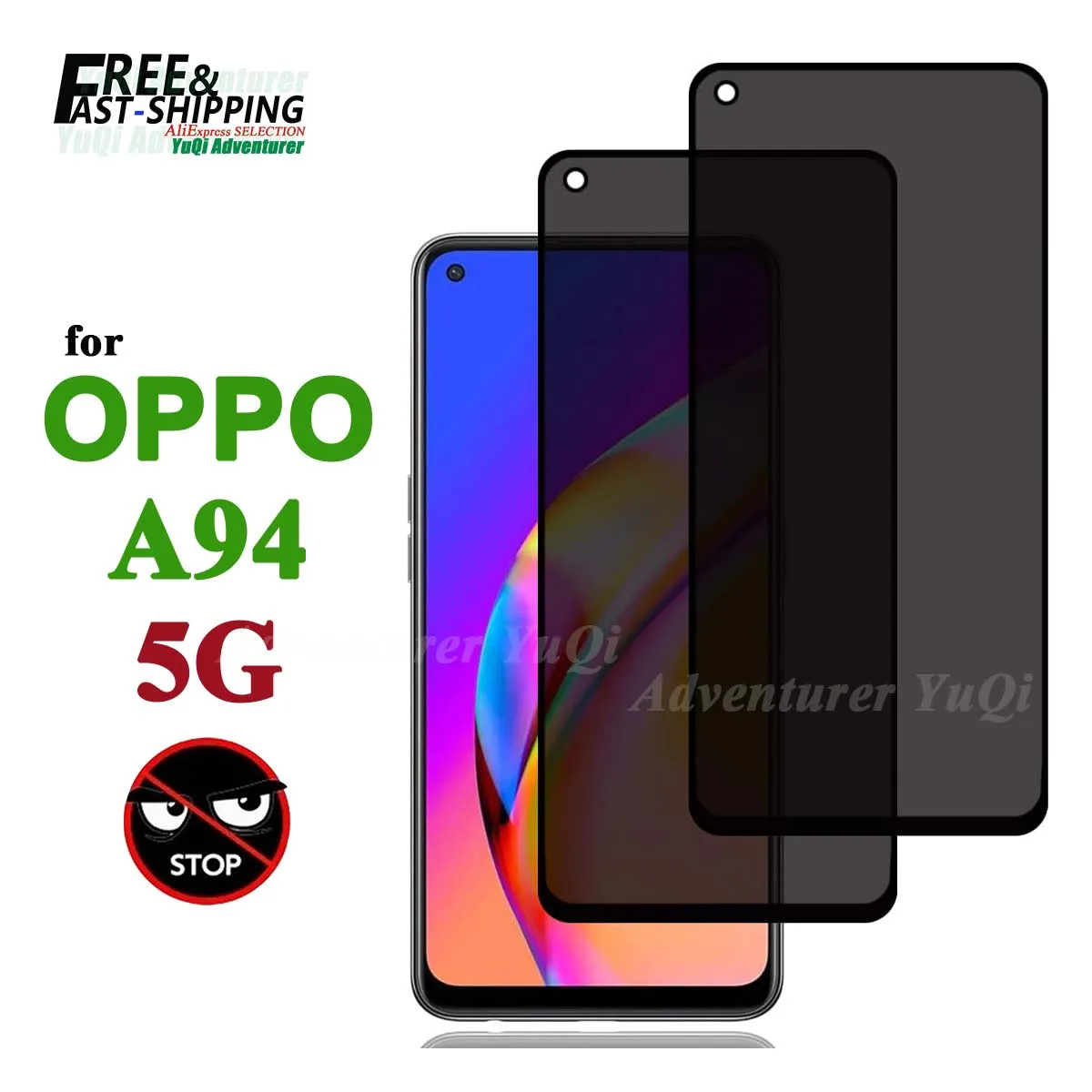 Anti Spy Screen Protector For OPPO A94 5G Tempered Glass 9H Privacy Peep Scratch SELECTION Fast Free Shippin Case Friendly