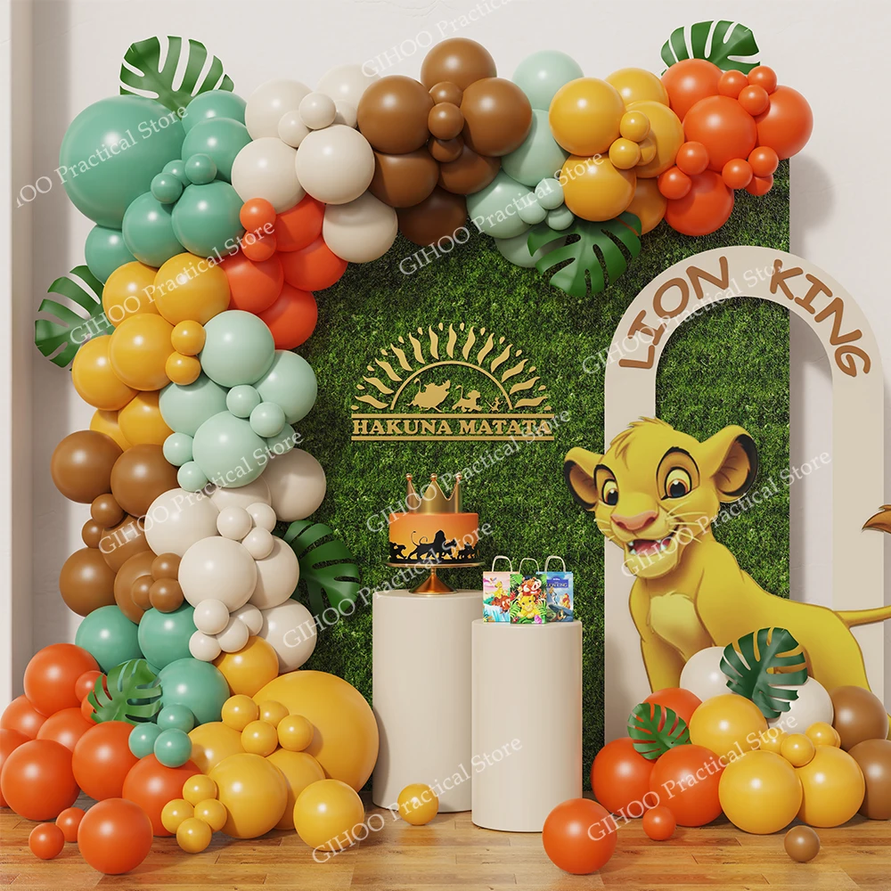 Balloon Baby Lion King Baby Shower Decorations 148/153pcs Disney Lion King  Theme 32inch Number Balloon Garland