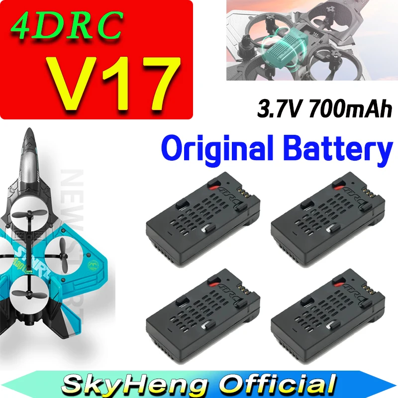 Lot de batteries 4DRC V17 pour caméra action 360°, emballage d'origine
