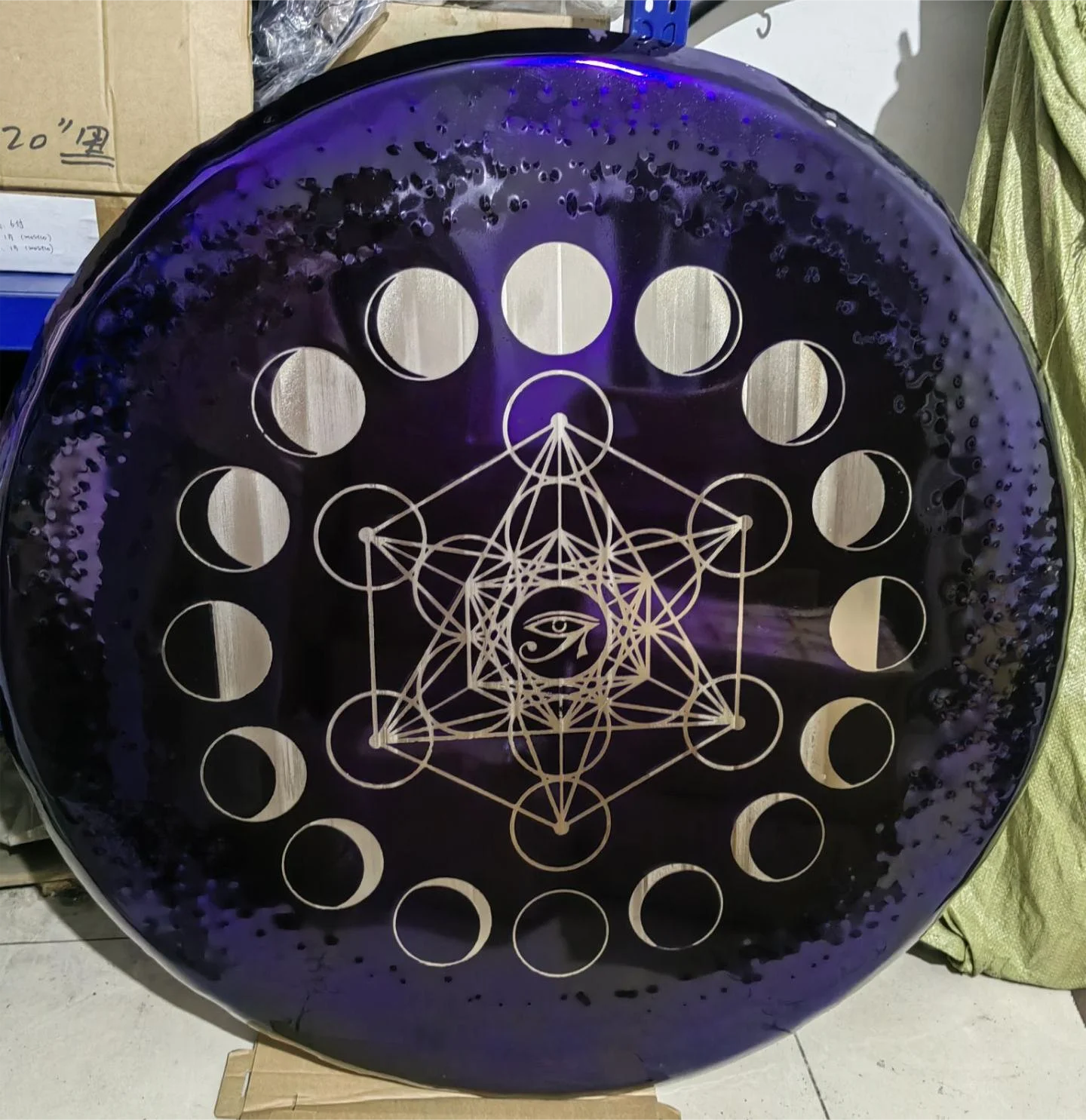 Sound Healing Gongs-Nickel Alloy Gong Purple Gong 18"-36" Horus Eye with free mallet Meditation for Yoga Therapy