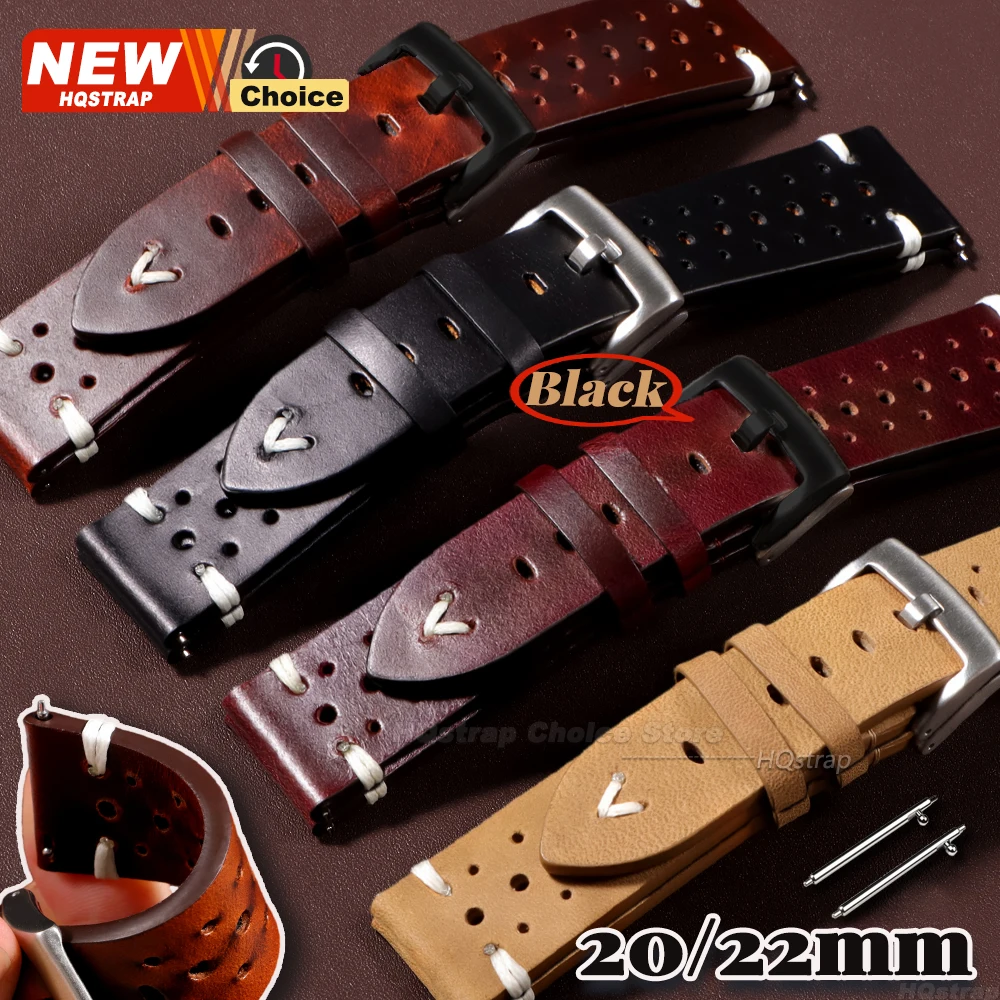 Genuine Leather Quick Release Smartwatch Strap – Elegant Business Wristband