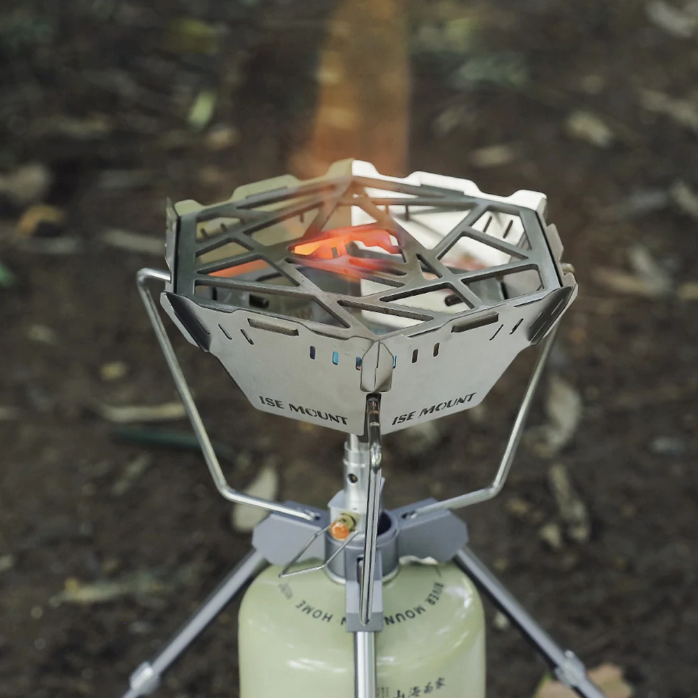 Camping Gas Stove Wind Shield Picnic Camping Cooker Windscreen Stainless Steel 6 Plates Lightweight for Hiking Picnic