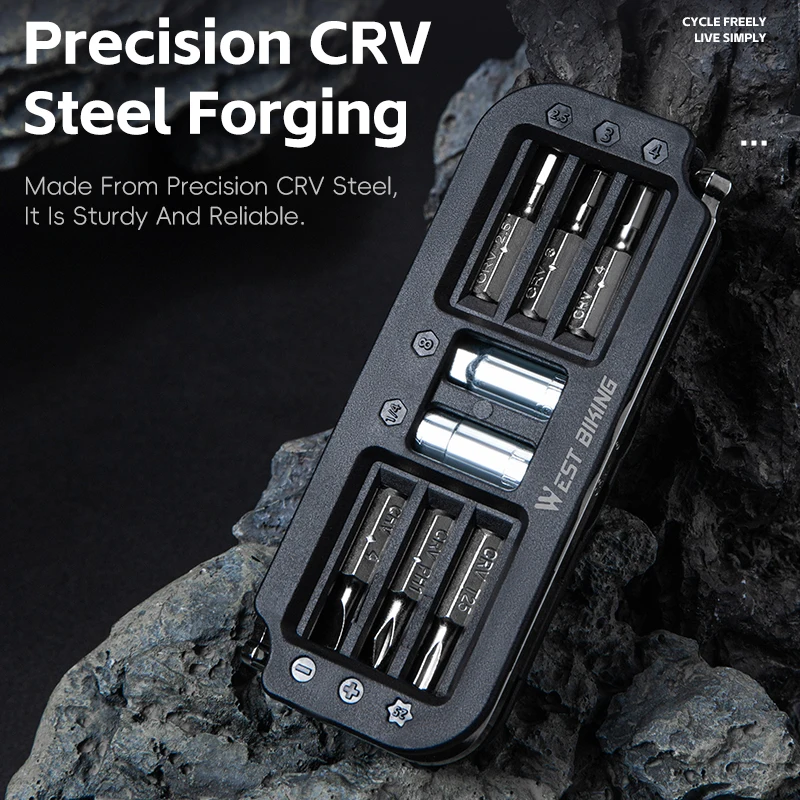 WEST BIKING Bicycle Repair Tools 10 IN 1 Multifunctional MTB Road Bike Tool Kit Portable Hexagonal Wrench Screwdriver Bit Tools 2