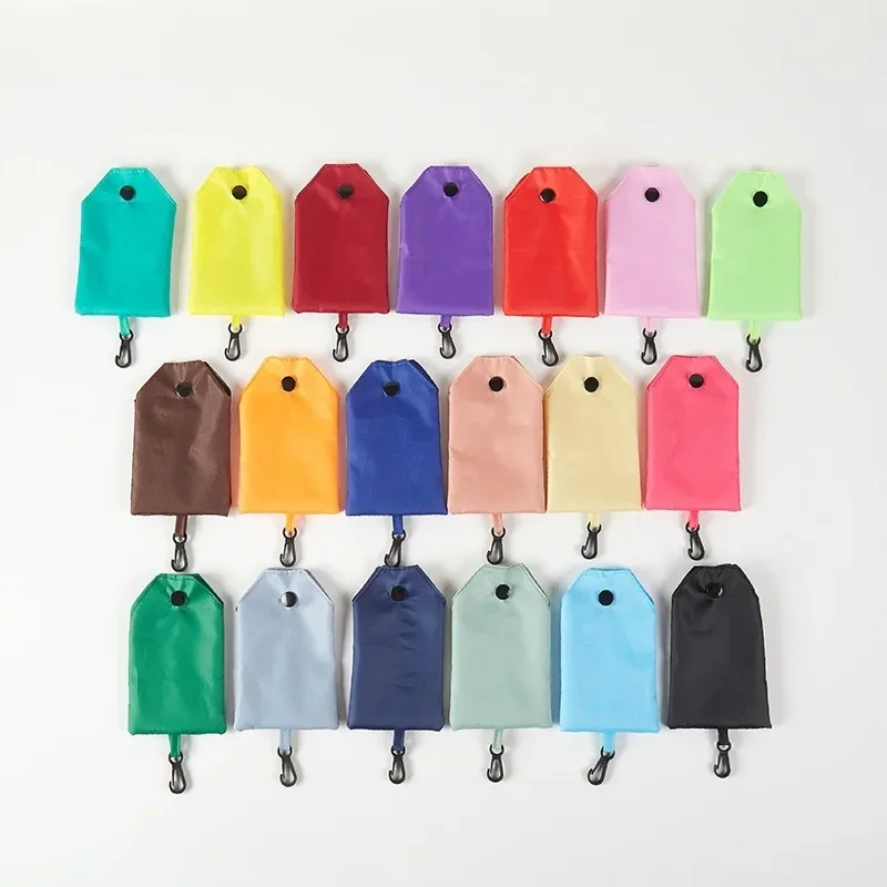 Shopping bag Women's Solid-color Eco-friendly Foldable and Reusable Shopping Bags Polyester Travel Groceries