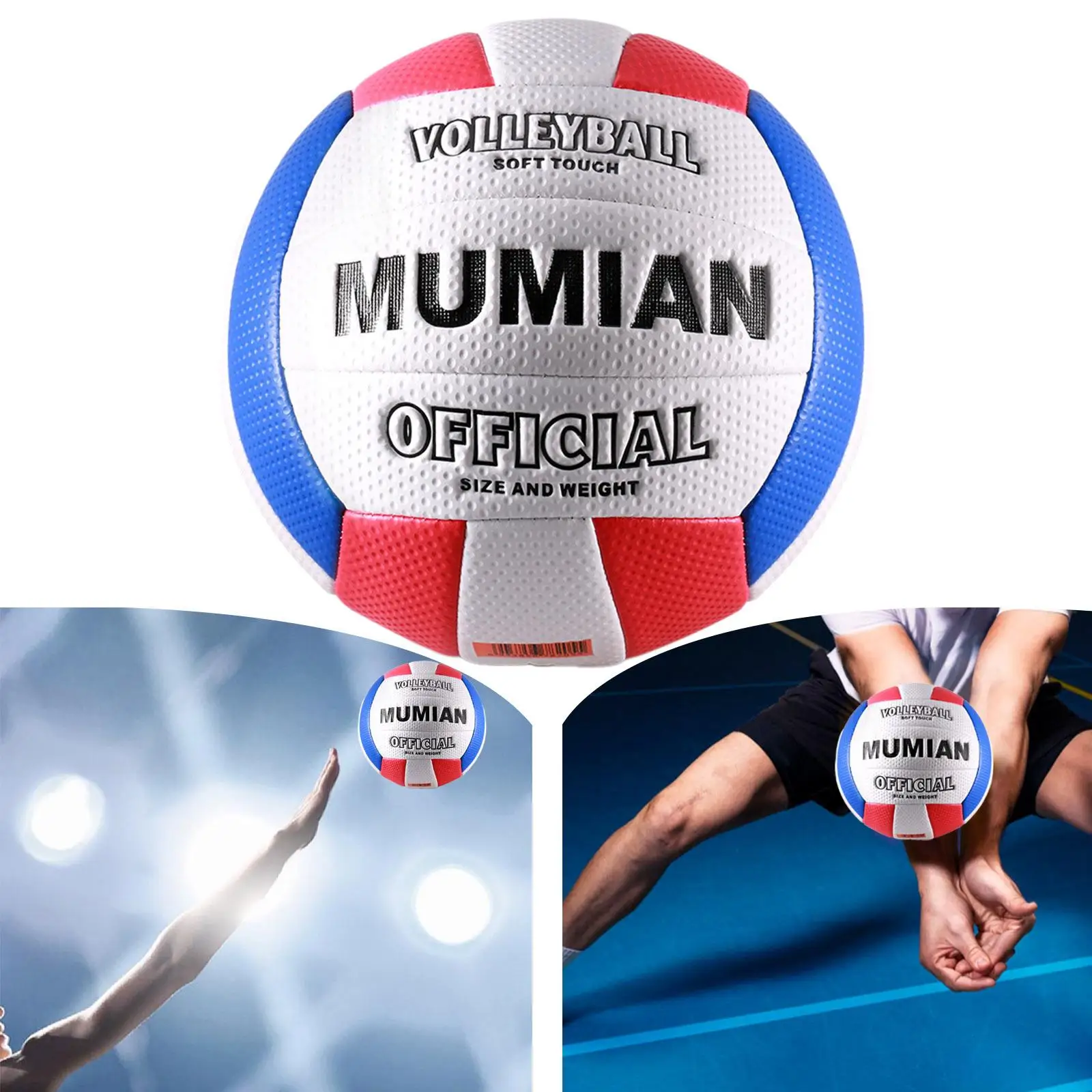 Outdoor Volleyball Sports Ball Professional Soft Volleyball Ball Size 5 Beach Game for Men Women Practice Competition