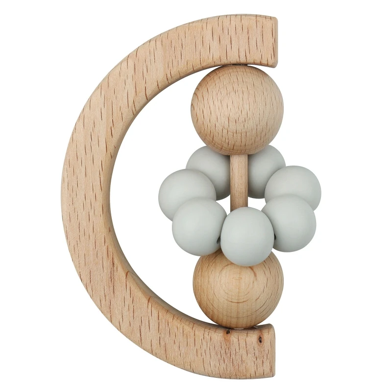 Infant Handhold Shaking Bell Wooden Teething Toy Rattle Educational Baby Music Rattle Crib Toy Newborn 3m+ Grabbing Toys