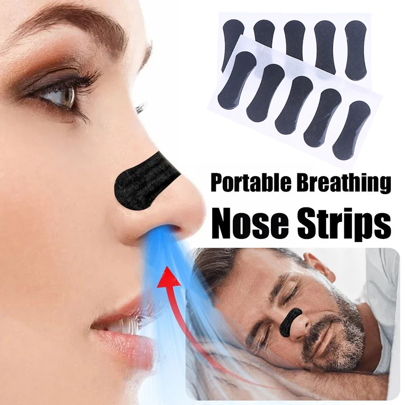 10Pcs Nasal Strips Anti Snoring Nasal Dilator Nasal Breathing Dilators Stop Snoring Sleeping Aid Boost Oxygen Intake
