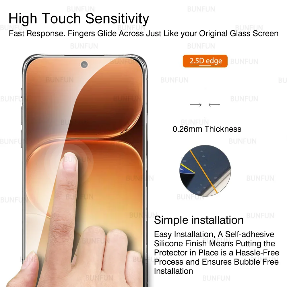 4-Pack Tempered Glass Screen Protector Case