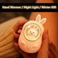 Cute Cartoon Hand Warmer Rechargeable Usb Quick Heating Electric Hands Heater Winter Outdoor Traveling Kid Gift Night Light 1