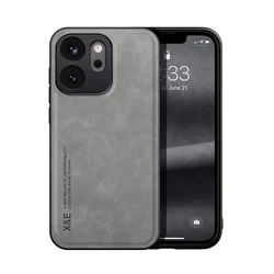 Luxury Skin - Feel Magnetic Phone Case with Built - in Metal Plate & Non - Slip Design for Honor 600 Smart (Light grey)