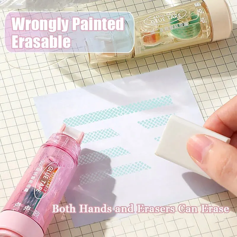Correction Glue Cute Little Fatty Ding Dot High Viscosity Transparent Student's Hand Account Mistake Question Interchangeable Core