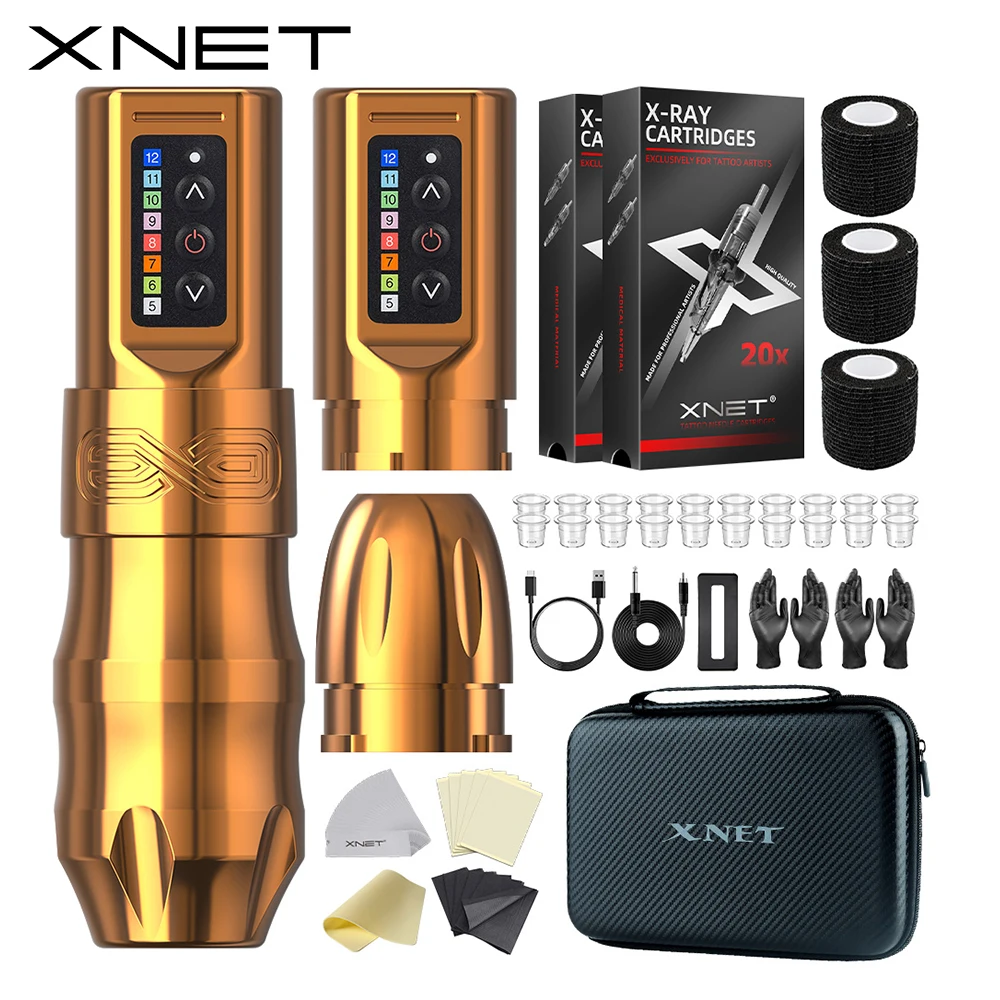 

XNET EXO Colorful Wireless Tattoo Machine Kit Rotary Pen 2000mAh Battery Capacity Powerful Coreless Motor For Tattoo Artists