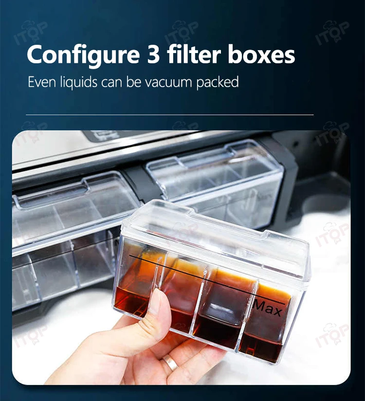 Description Picture 5 of itemITOP VPM 42cm Commercial Vacuum Sealer 24-hour Continuous Work with Inflation Feature 3 Pumps 90KPA Vacuum Packaging Machine