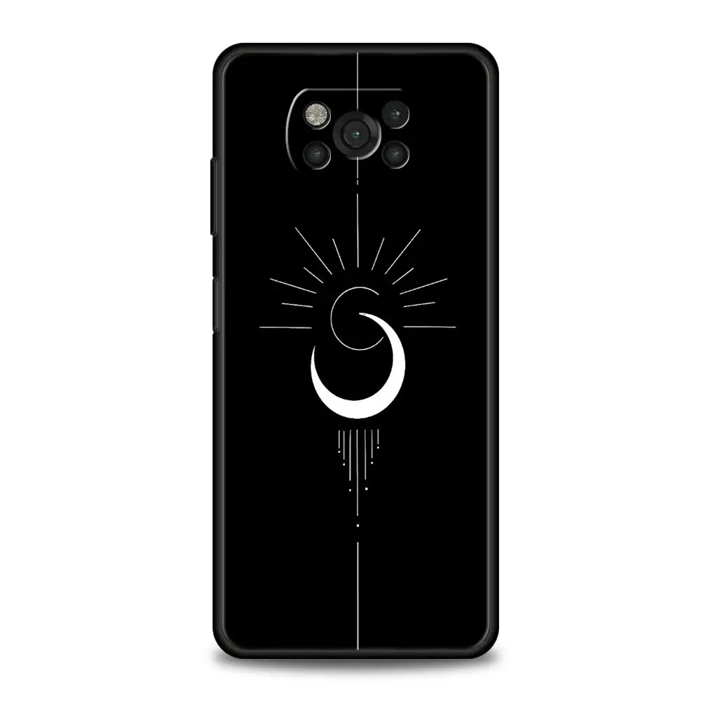 Romantic Black and White Love Sun Moon Phone Case Cover