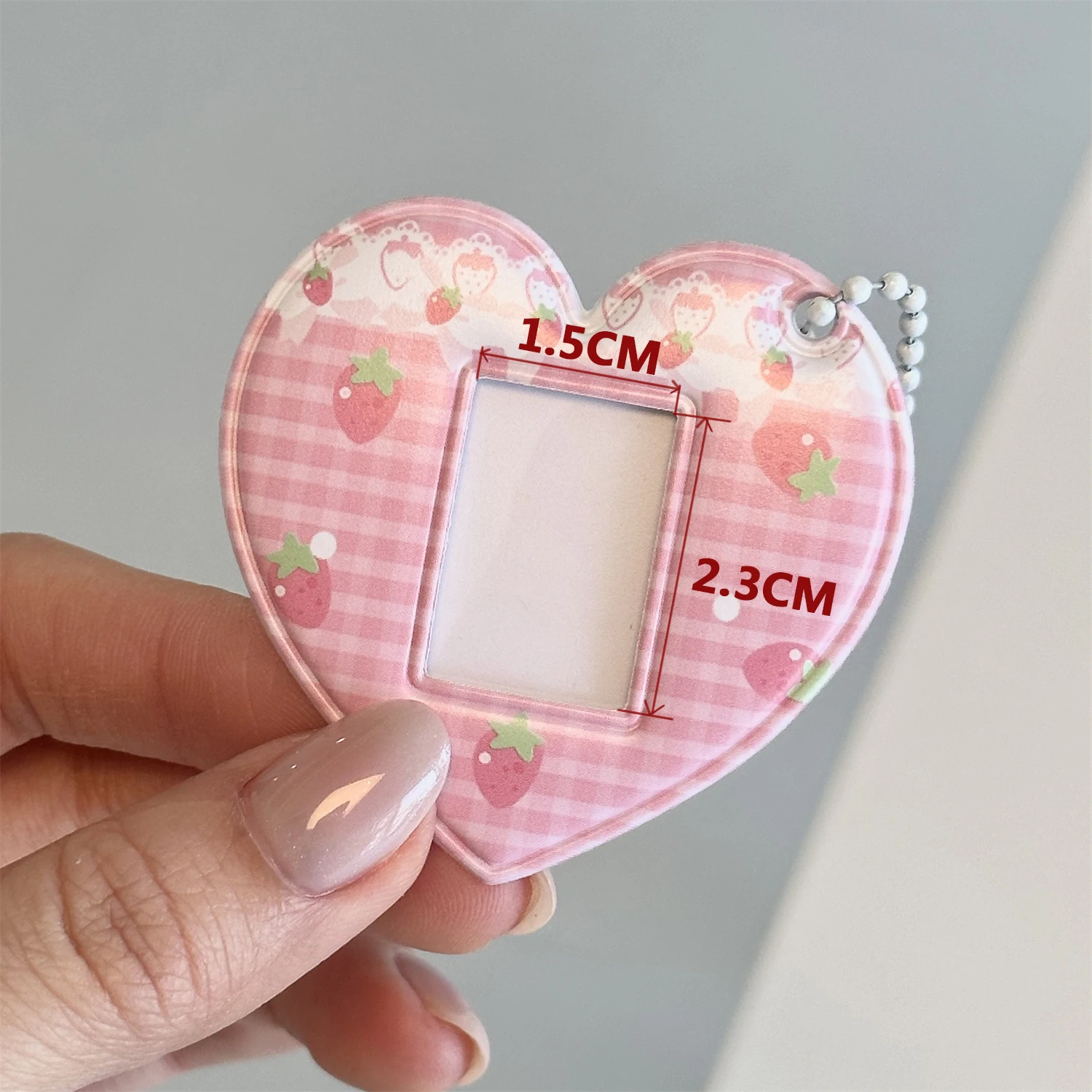 INS Koreanischer Stil Fotokartenhalter Niedlicher 1-Zoll-Ausweisfoto-Aufbewahrungs- und Präsentationsanhänger Schlüsselanhänger Ornamente Geschenk für Star-Chasing-Mädchen – Detail 5