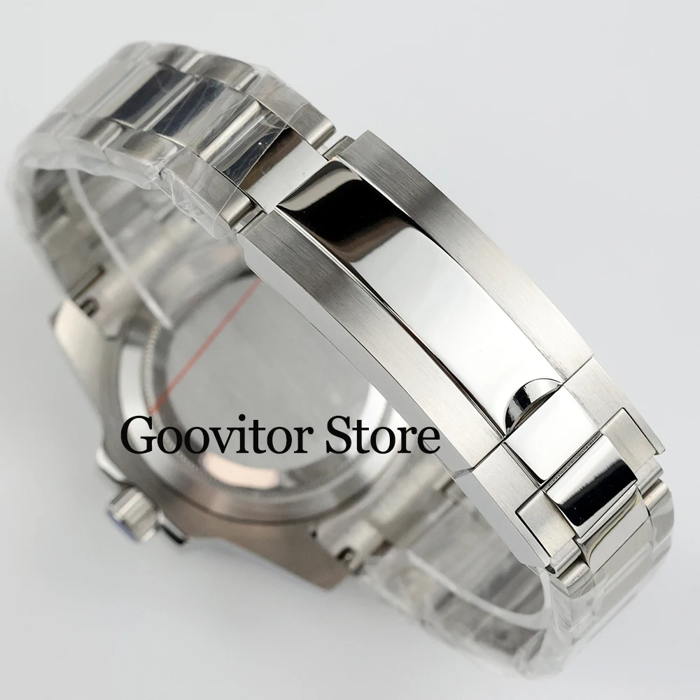 40mm NH35 Case with polish oyster strap Slide Buckle For submariner nh35 nh36 Movement waterproof Sapphire Glass watch case