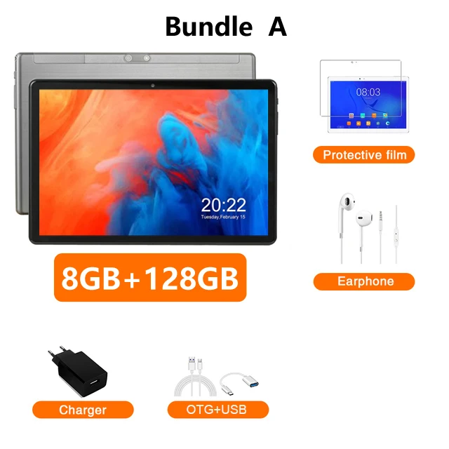 Global Google Version 4G LTE Tablet 10 Inch Android 10.0 Deca Core Google Play Dual 4G LTE 8+128GB GPS Bluetooth WiFi Tablet Pc 