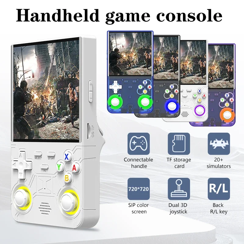 R36ULTRA Retro Handheld Game Console 3000mAh 4.0Inch IPS Screen Portable Pocket Video Game Player 64G/128G Open Source Consoles