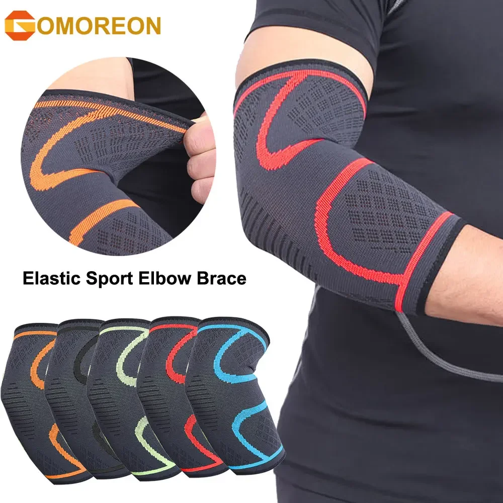 

1Pair Elbow Support Elastic Gym Sport Elbow Protective Pad Sport Basketball Arm Sleeve Brace, Golfers Elbow Support Strap