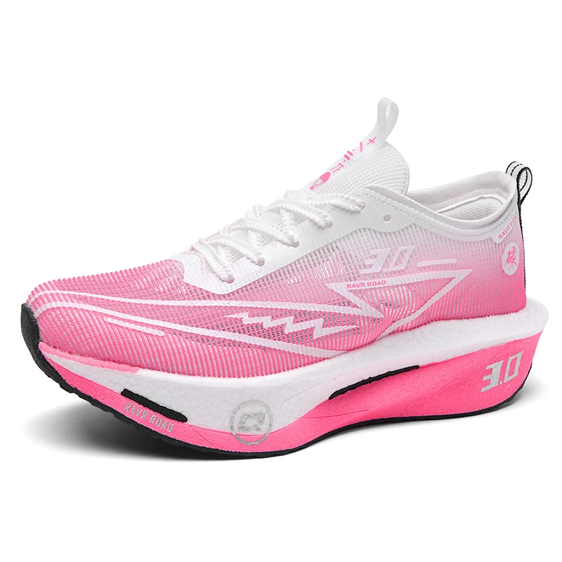 Men's High-Quality Lightweight Running Shoes with Full Palm Cushion and Carbon Plate