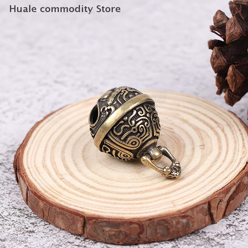 1Pc Retro Brass Drop Bell Chinese Good Luck Tinkle Bell Charm For Bracelet and Anklet Jewelry Accessory Pendant For Pet 4