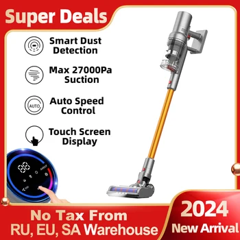 ABIR VC205 Cordless Handheld Vacuum Cleaner,27000PA, Smart Dust Sensor,LED Touch Screen, Auto Speed Control,Portable Wireless